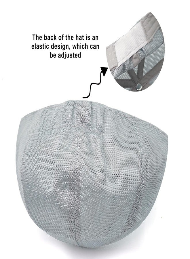 Taidor Hollow Mesh Octagonal Hat Men's Summer Newsboy Cap Breathable Adjustable Beret Ivy Cap Irish Cabbie Driving Fishing Hats Light Gray - Image 5